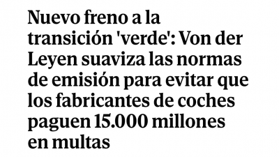 Von der Leyen ‘regala’ tres años a los fabricantes de coches para reducir sus emisiones. A los ciudadanos, más ZBE